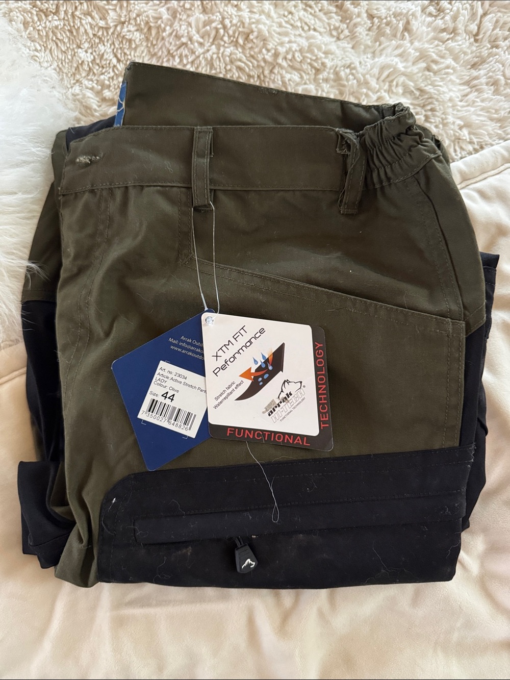 Arrak Outdoor Women’s Active Stretch K9 Pants - Olive Green Size 33